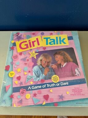 Vintage 1988 Girl Talk Board Game Truth or Dare Edition Including Zit Stickers